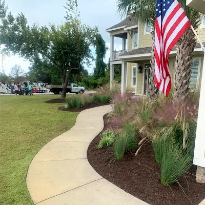 landscaping in front of a house