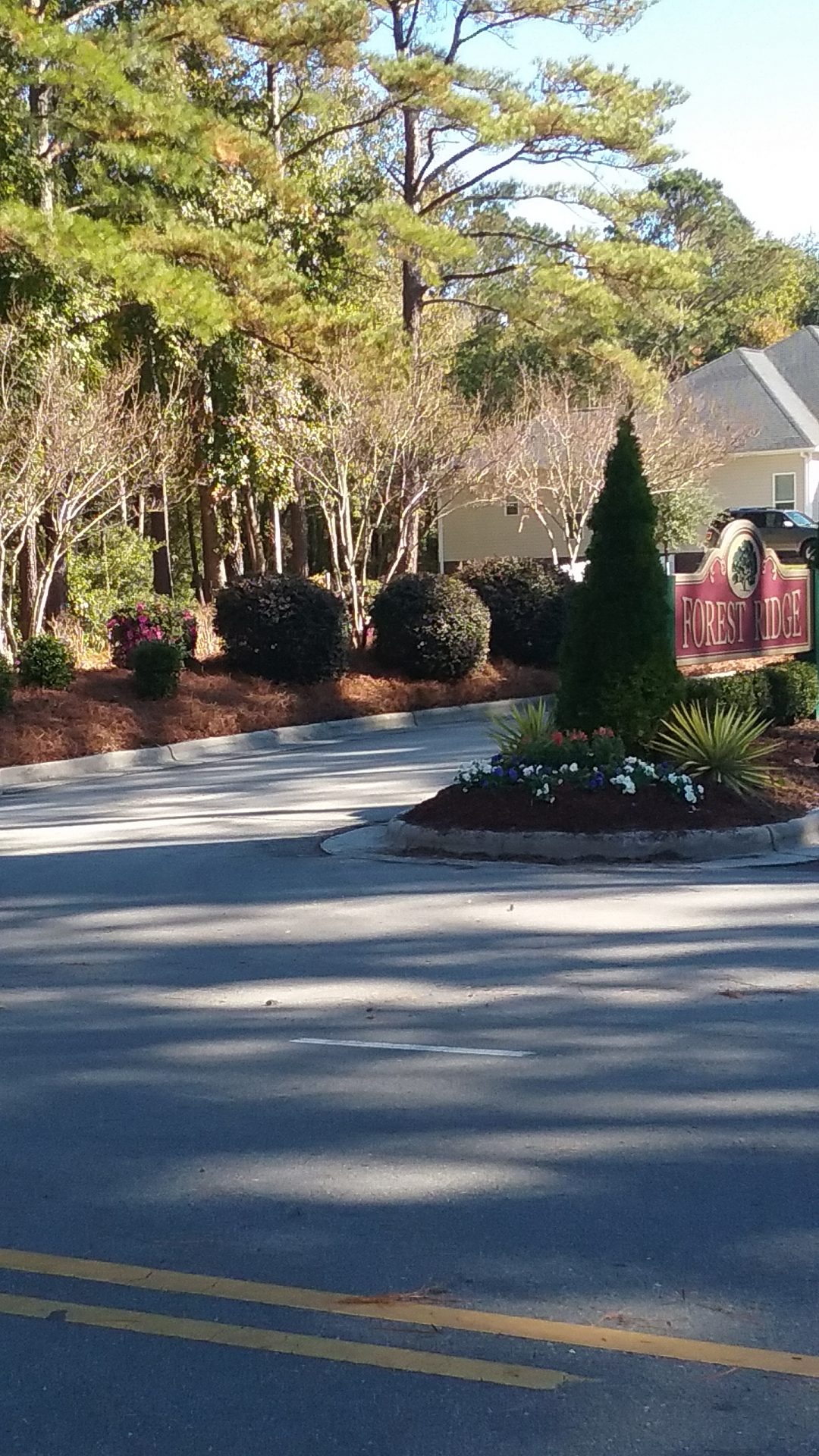 Entrance sign of Forest Ridge neighborhood