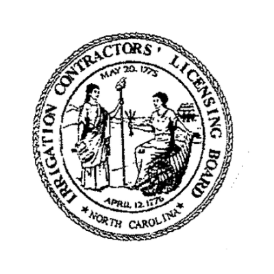 North Carolina Irrigation Contractors Licensing Board seal